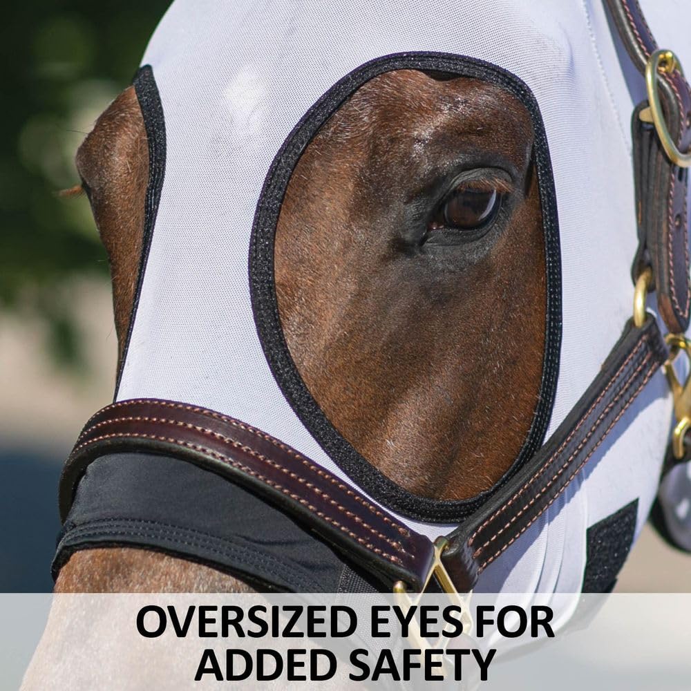 UltraFlex Horse Sleazy Slickers | Horse Protection Slinky | Dirt & Dust Defense | Full Zip Hood (Stretchy Mesh) | Size Large (76